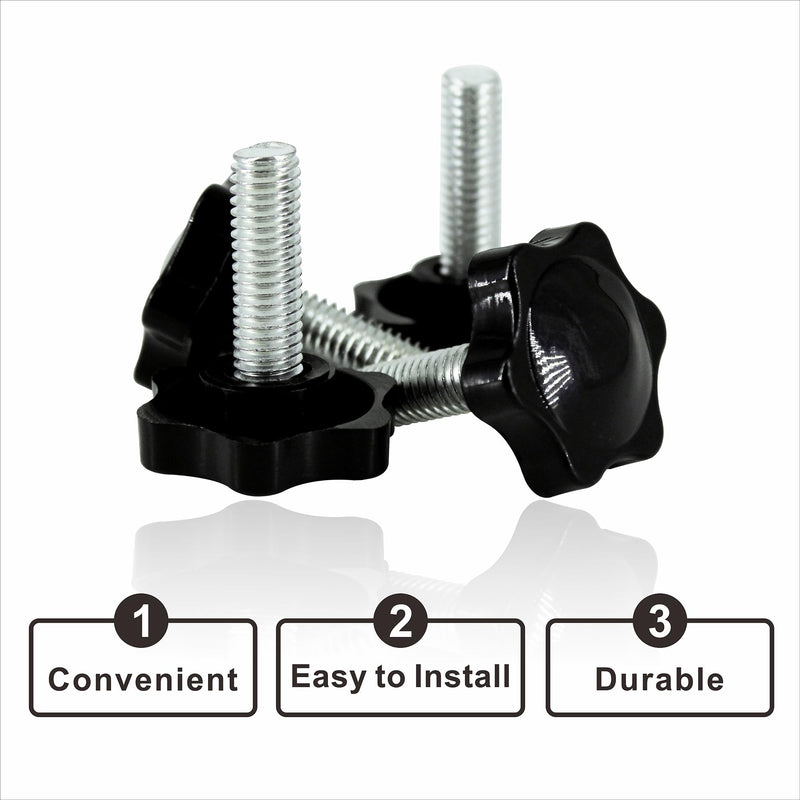[Australia - AusPower] - Metric M8 Knurled Clamping Knobs, Star Hand Knob Tightening Screw Thread Quick Removal Replacement Parts for Patio Umbrella Base Replacement Knob （4 Pcs ） 