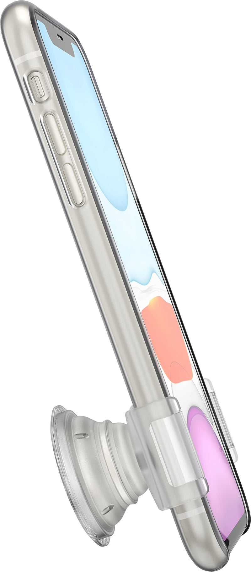 [Australia - AusPower] - PopSockets Phone Grip Slide for Phones and Cases, Sliding Phone Grip with Expanding Kickstand - White and Clear 