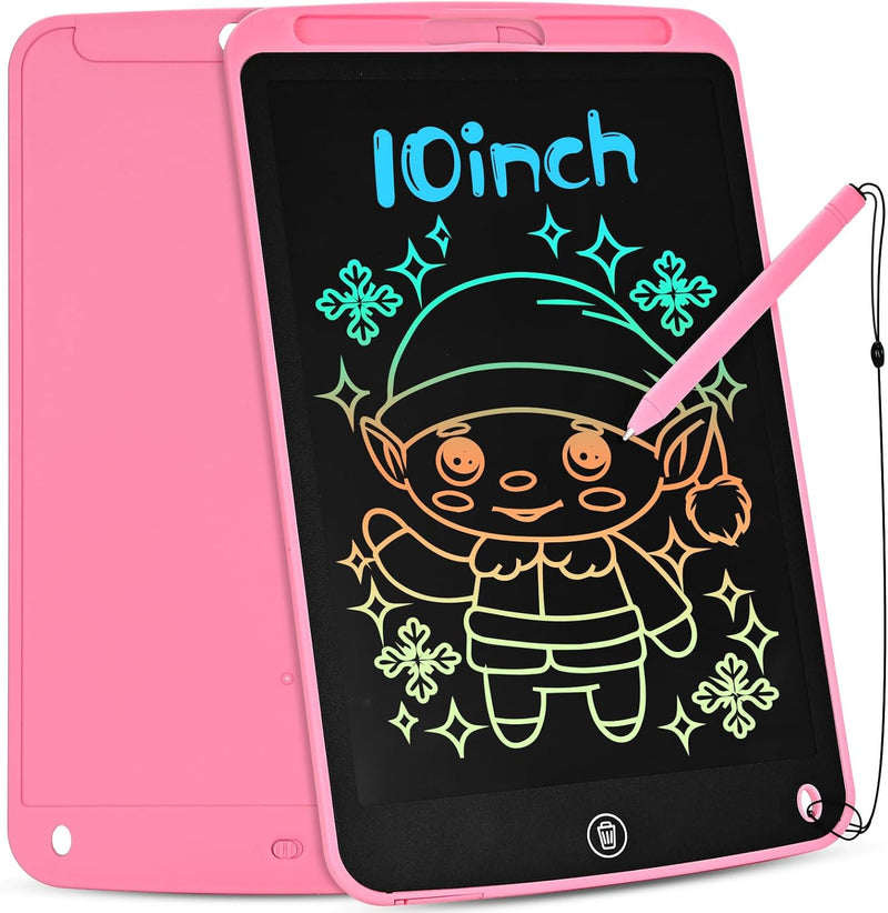 [Australia - AusPower] - Toys Gifts for Girls, LCD Writing Tablet for Kids, Toddler Toys for 3 4 5 6 7 Year Old, 10 Inch Doodle Board Erasable Drawing Tablet Writing Pad Drawing Pad with Lanyard, Toddler Travel Toys (Pink) pink 