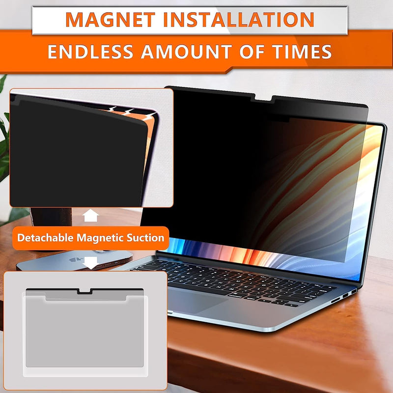 [Australia - AusPower] - ZOEGAA Privacy Screen for MacBook Air 15 Inch 2024/2023(M2, A2941), Magnetic Removable Anti Blue Light Filter Compatible With 2024/2023 MacBook Air Laptop with M2 chip: 15.3-inch Liquid Retina Display MacBook Air 15 inch(2024/2023,M2) 