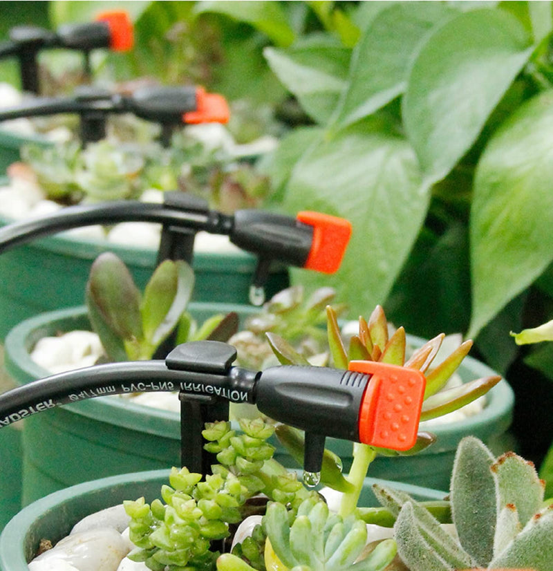 [Australia - AusPower] - Garden Irrigation Dripper, 30 Pack Adjustable Drip Emitters Garden Succulent Watering Dripper Sprinkler for 4mm/7mm Hose for Home Succulents Plants Lawn Flower Irrigation System 