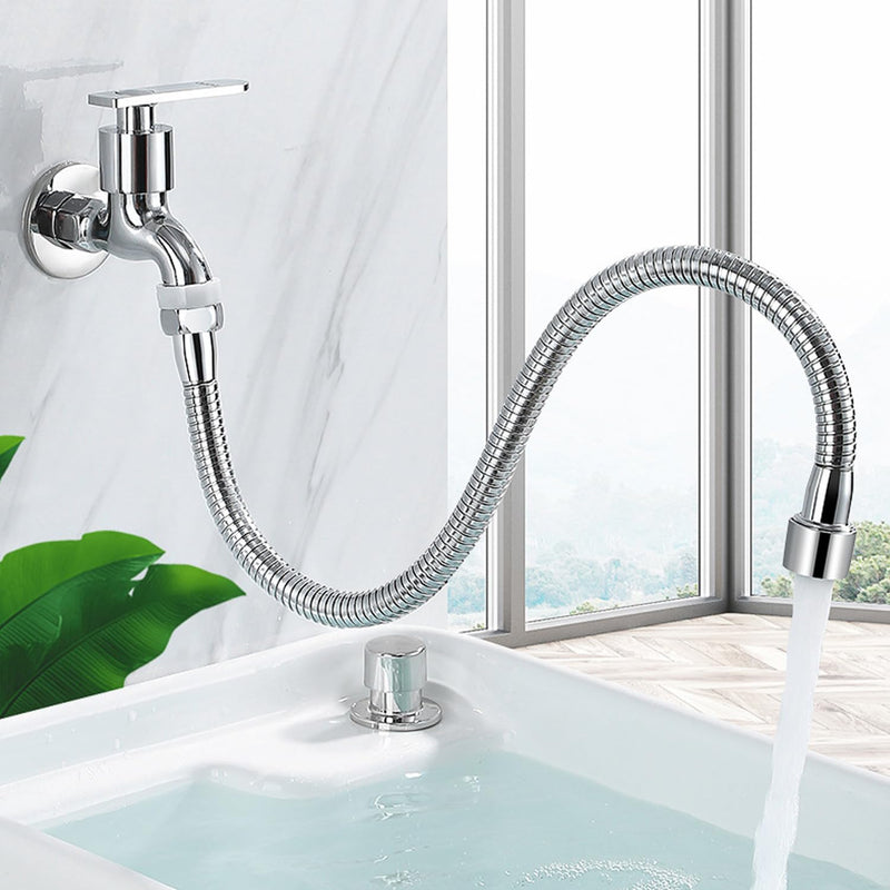 [Australia - AusPower] - QZKJQDD Tap Extension 50 cm, 360 Degree Swivel, 2 Modes Water Outlet, Stainless Steel, Polished, Perfect for Kitchen, Bathroom & More Adjustable - 2. Gear rotation adjustment: 50 cm 