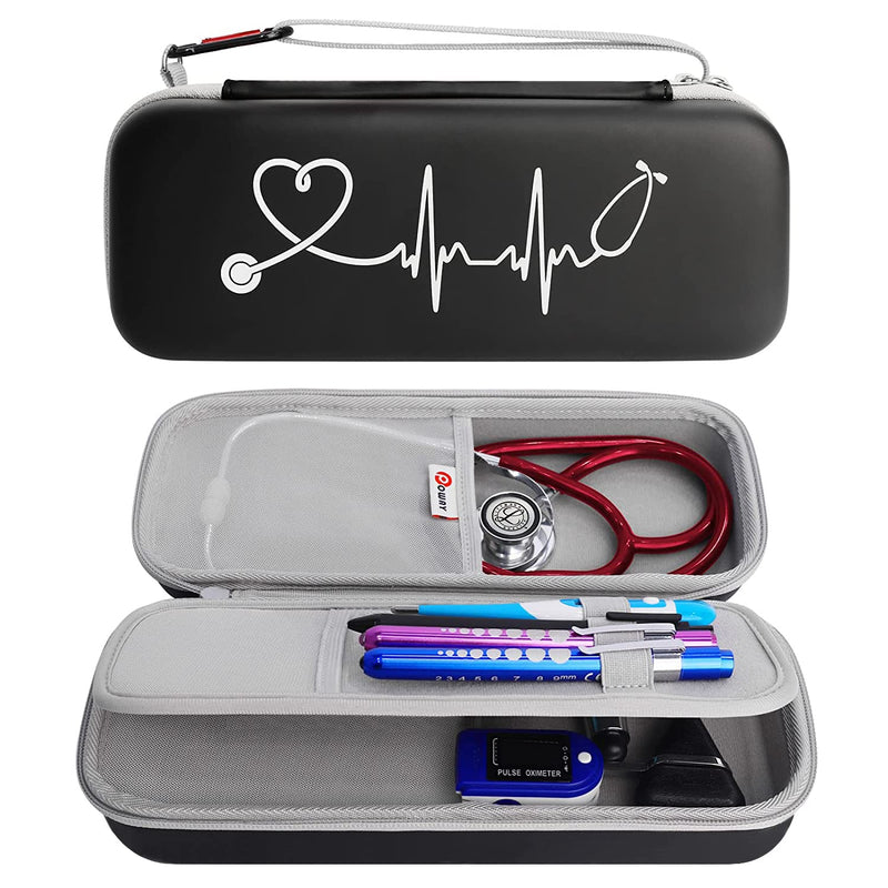 [Australia - AusPower] - Upgarded Stethoscope Case and Trauma Shears for Nurses Medical Scissors Nurses Scissors 7.5" Stainless Steel Bandage Scissors with Carabiner Fluoride Coated Premium Blades Patented Scissors for Nurse 