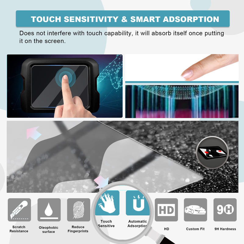 [Australia - AusPower] - CDEFG for 2018 2019 2020 2021 2022 2023 Wrangler JL/Gladiator JT Center Control Touchscreen Navigation Touch Screen Protector, HD Clear Tempered Glass 9H Scratch Resistance (for 8.4" Screen) for 8.4" Screen 