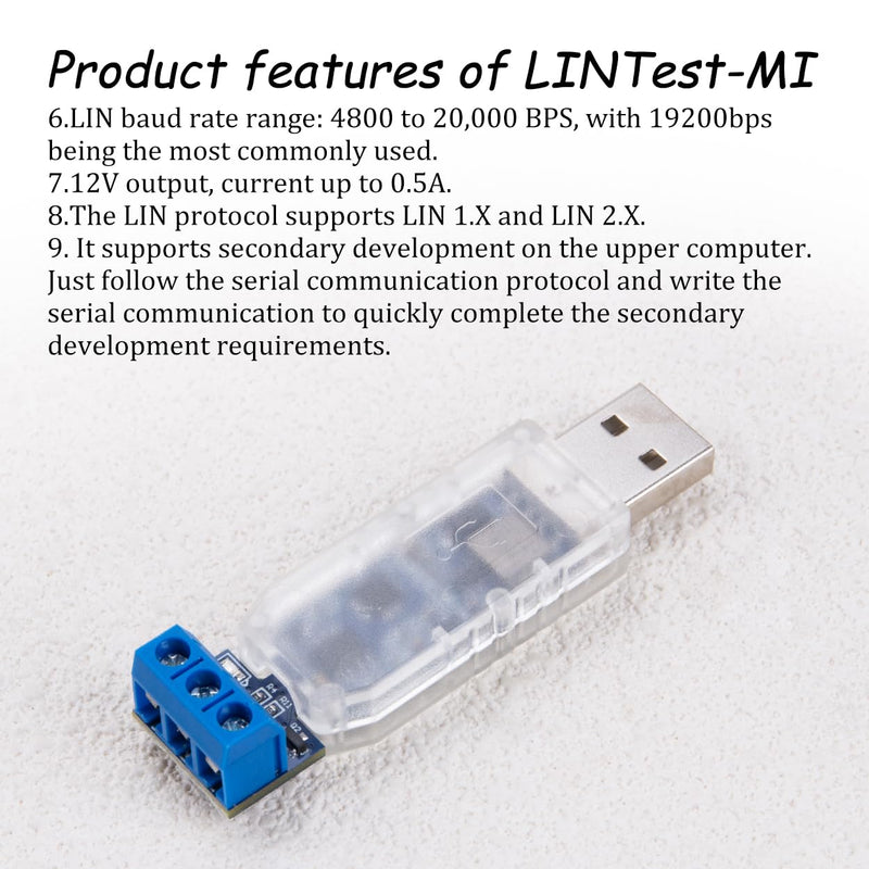 [Australia - AusPower] - ZORZA 1Pcs CAN Bus Analyzer LIN Controller Support 16 Channels USB to LIN Debugger Powerful 12V 0.5A Output for Robust Diagnostics and Debuggin 