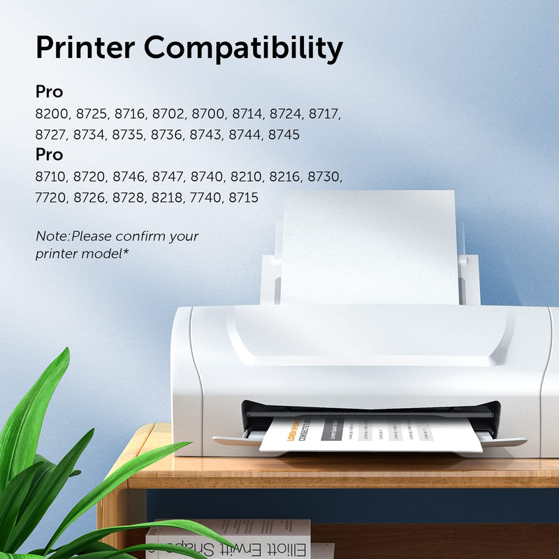 [Australia - AusPower] - 952xl Latest Upgrade Compatible Ink Cartridges Combo Pack Replacement for HP 952 XL Use with Officejet Pro 7740 8210 8710 8720 8740 8715 7720 8725 8730 (4 Packs), Black, Cyan, Yellow, Magenta 952-1T 