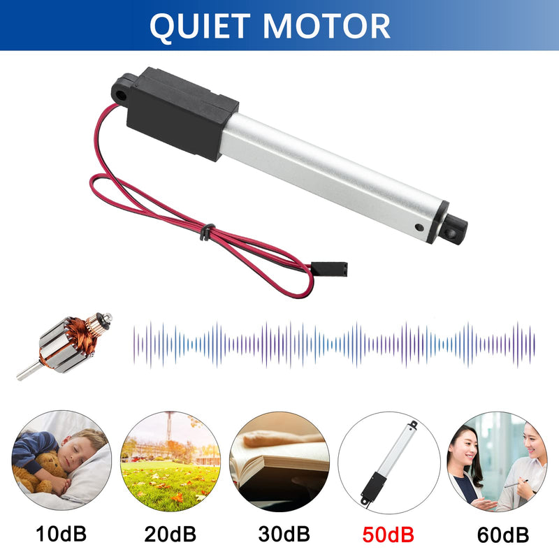 [Australia - AusPower] - 0.4 Inch 0.4" Stroke Mini Linear Actuator 12V 42.2lbs/188N Electric Micro Linear Actuator Speed 0.2"/sec with Mounting Brackets,for Robotics,Home Automation Stroke 0.4 inch 42.2 lbs 
