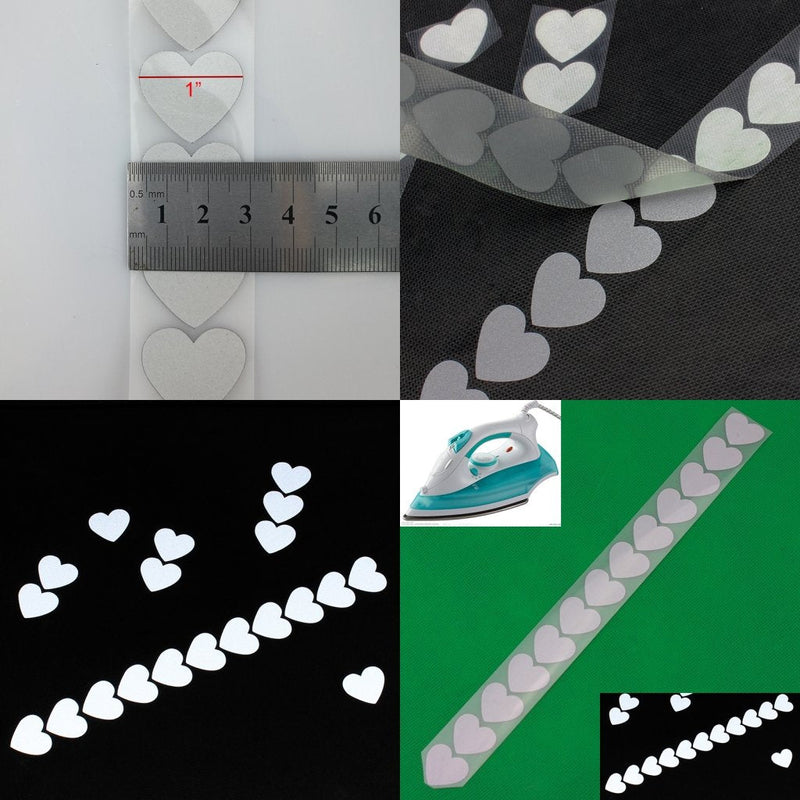 JINBING 1" Safety Heat Transfer Vinyl Film DIY Silver Reflective Iron on Fabric Clothing Tape M31 (1" x 33ft) 1" x 33ft