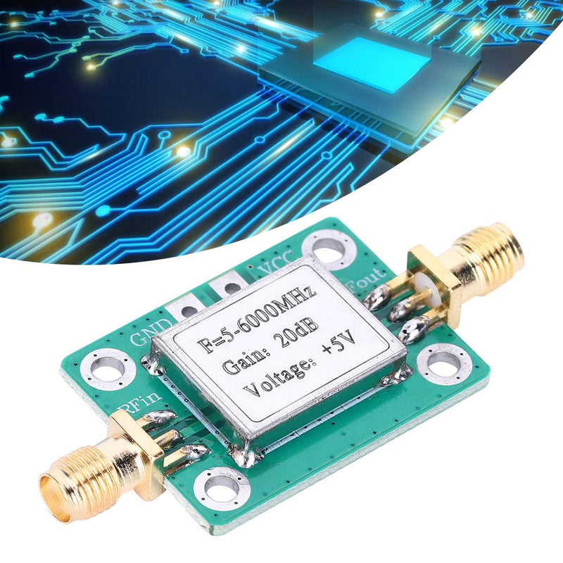 [Australia - AusPower] - RF Power Amplifier, 5M-6GHz 20dB Low Gain Ultra Broadband Amplifier Signal Module LNA Board Module for FM Radio Walkie Talkie Wifi 