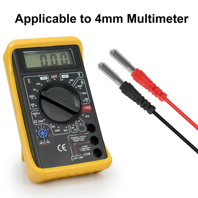 [Australia - AusPower] - DIANN 2 Sets 16 in 1 Multimeter Test Leads Kit Digital Probes & Leads Set with Replaceable Testing Pen Test Hook Alligator Clips Banana Plug Measurement Tools for Electrical Power Experiments 