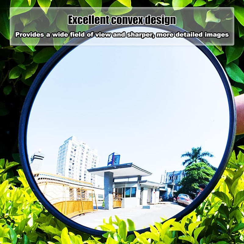 [Australia - AusPower] - 8 Inch Convex Mirror Outdoor with Adjustable Wall Fixing Bracket,Driveway Mirror,Blindspot Traffic Mirror for Driveway Garage Park Outdoor Wide Angle View Curved Security Blind Spot Mirrors 8" 1 