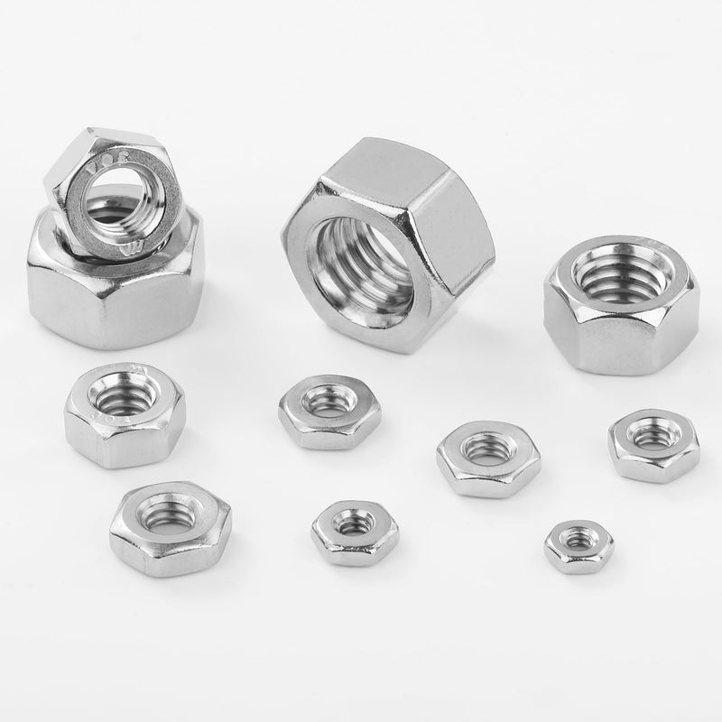 [Australia - AusPower] - Mr. Pen- SAE Hex Nuts Assortment Kit, 405 pcs, Stainless Steel, Hardware Nuts, 1/4-20 Nut Set, 3/8 Nut, 5/16 Nut, 3/8 Nuts, 10-32 Nut, 5/16 Nuts, 1/4 Nuts, 5/16-18 Nut, 1/4-20 Nuts, 6-32 Nut 