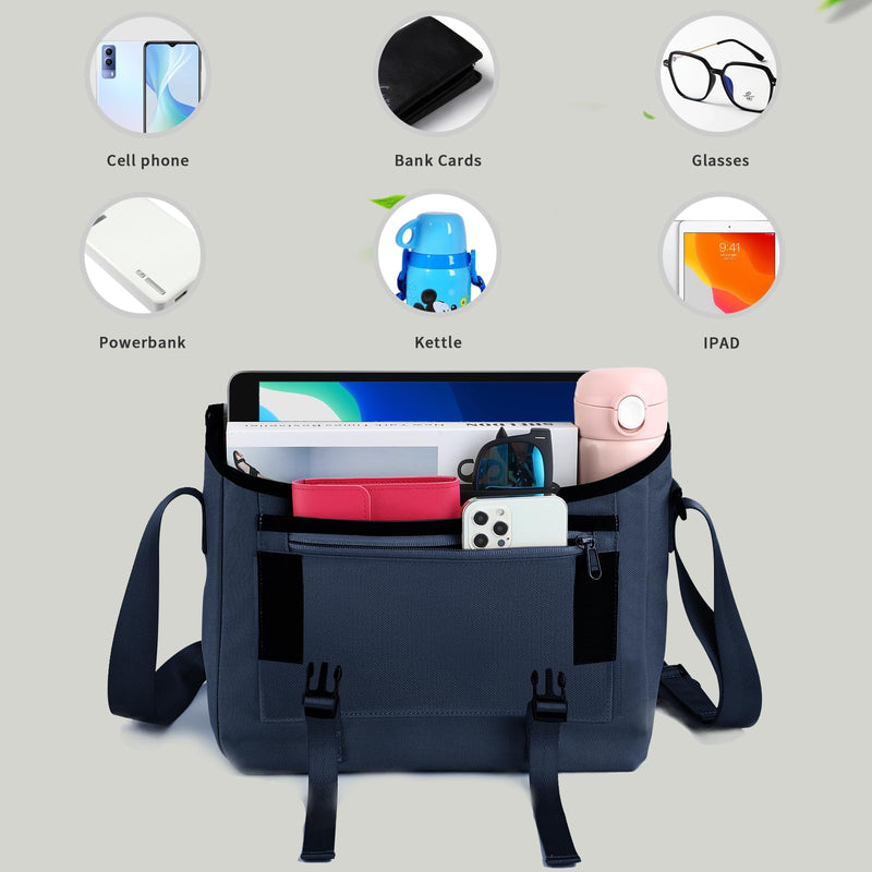 [Australia - AusPower] - SIMTOP Messenger Bag Crossbody Shoulder Bag for Commuters and Travelers Water Resistant Scratch and Wear Cordura YKK Zipper Blue 