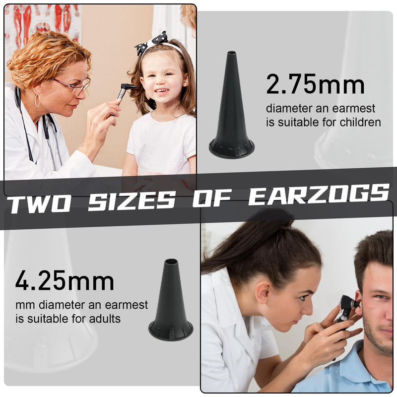 [Australia - AusPower] - 200 Pcs Otoscope Tips Plastic Disposable Ear Specula Cover 2.75/4.25mm Universal Otoscope Specula Tips, Replacement Specula for Adults 