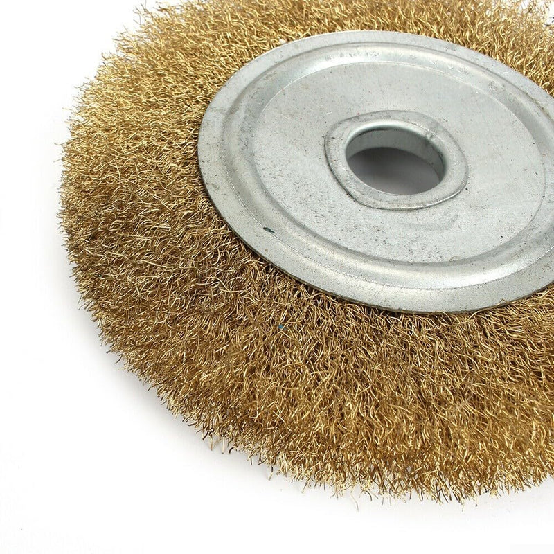 Professional Soft Brass and Copper Wire Polishing Brush, High Quality Finish and Efficient Performance (100mm x 16mm) 100mmx16mm