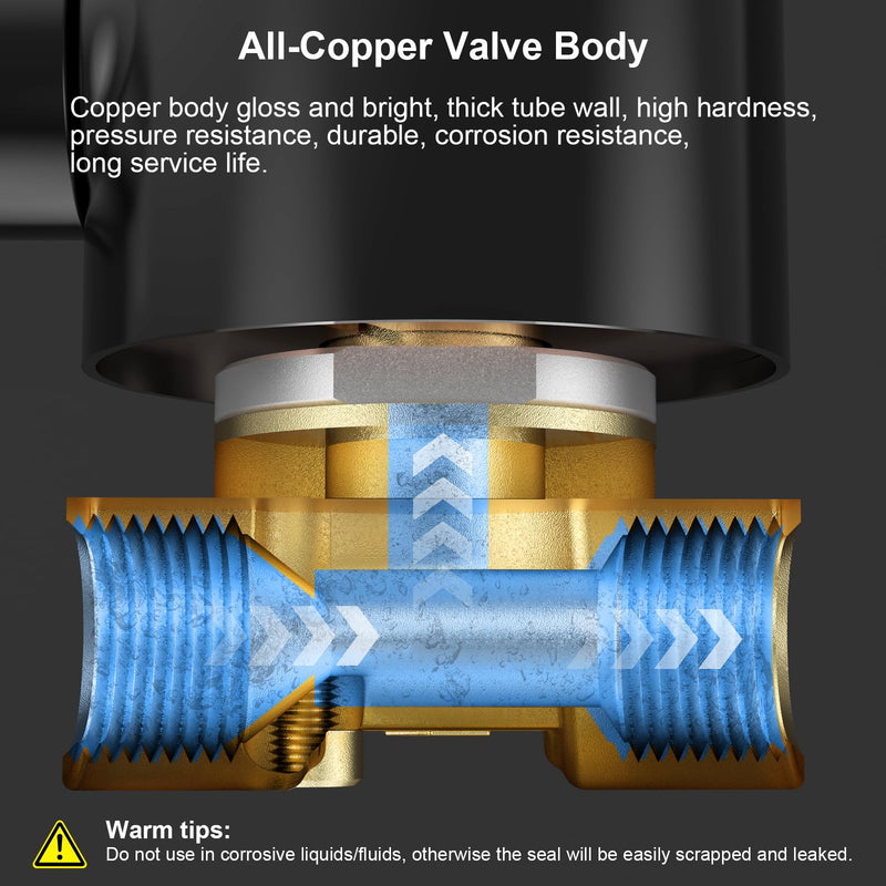 [Australia - AusPower] - TAILONZ PNEUMATIC 3/8 Inch NPT DC12V Brass Electric Solenoid Valve 2W040-10 Normally Closed Water, Air, Diesel 3/8" 