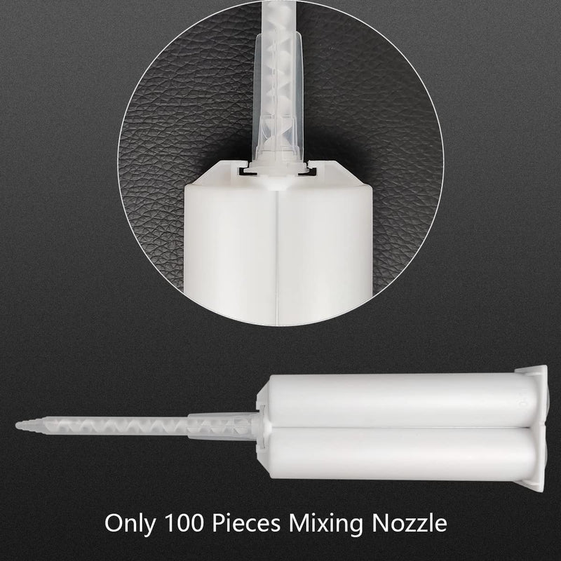 [Australia - AusPower] - 100pieces Epoxy Mixing Nozzle Static Mixer Nozzle Tubes Adhesive Cartridges Tip for 50 Ml Resin Cartridge 