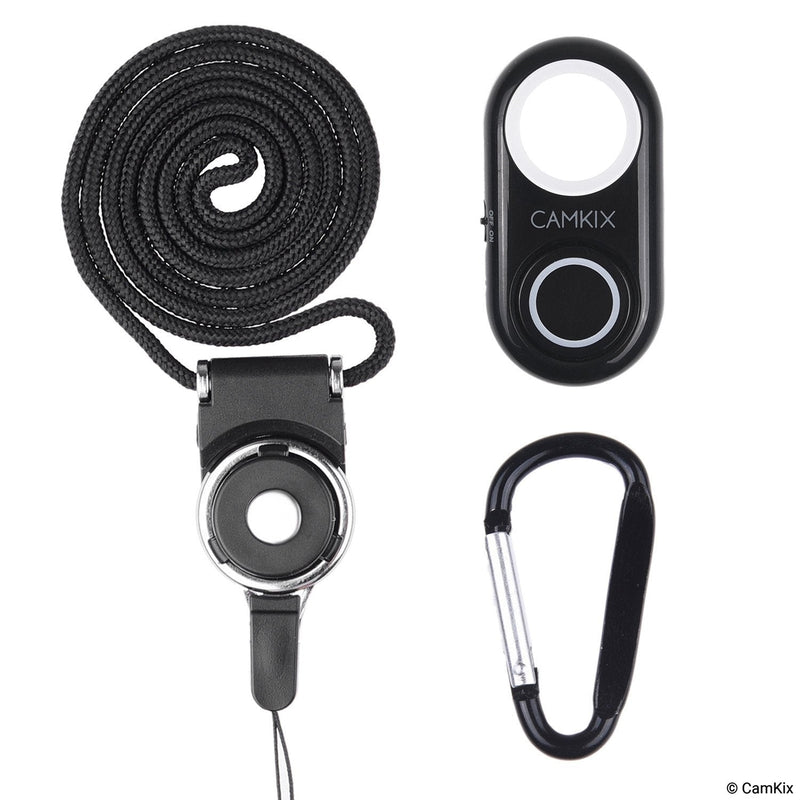 [Australia - AusPower] - Camera Shutter Remote Control with Bluetooth Wireless Technology - Works Flawlessly with iPhone/iPad and Android - Range: Up to 30 ft (10 m) - Compact Style - Take it with You Anywhere White 