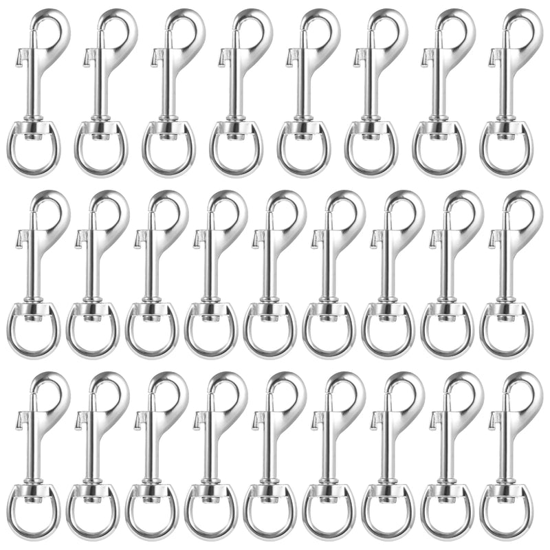 [Australia - AusPower] - 26 PCS Swivel Snap Hooks, 2.67 Inches Swivel Eye Bolt Snap Hook, Zinc Alloy Single Ended Trigger Bolt Hook, Scuba Diving Clips, Heavy Duty Snap Hooks for Flag Pole Rope Pet Leash Camera Strap 