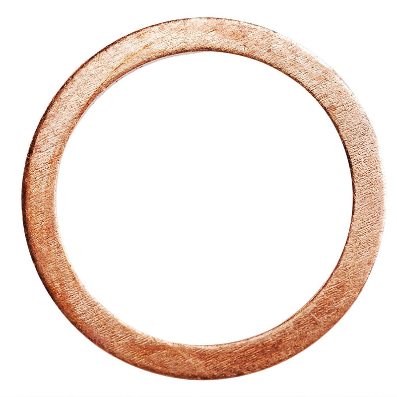 [Australia - AusPower] - HIFROM 25pcs M22 Copper Washers Flat Ring Sump Plug Oil Seal Gasket Sealing Fitting Washers 