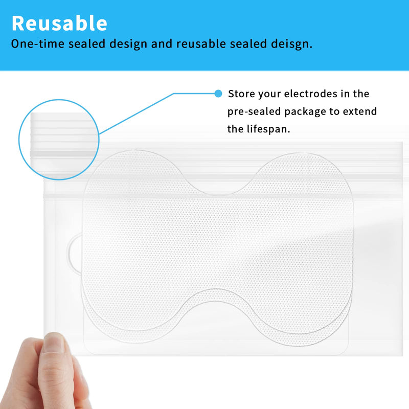 [Australia - AusPower] - TENS Unit Replacement Pads - Pack of 6 Extra Large Butterfly Shaped Electrode Squares 