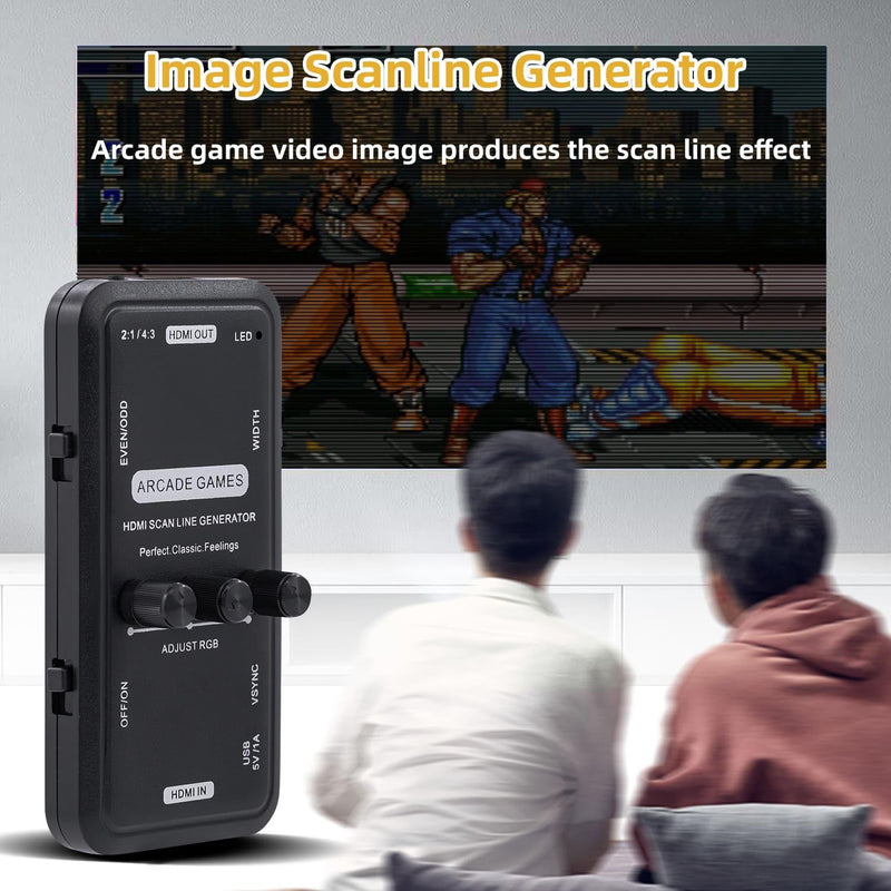 HDMI Scanline Generator Portable Audio Video Output HDMI Image Scan Line Generator Function Board for All Retro Games/Gamers/Mame/Arcade Game/Emulator