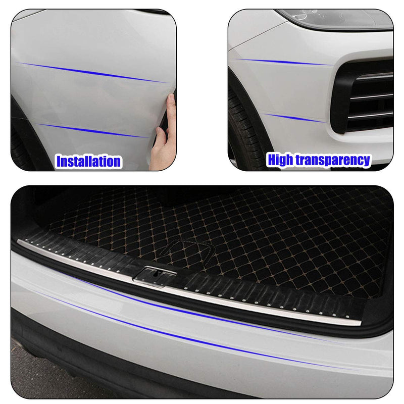 MYFAMIREA Anti-Scratch Anti-Collision Adhesive Strip Car Door Edge Guard Protector Strip Car Door Scuff Plate Protectors Transparent Invisible Tape for Rear Bumper/Door(33Ft x 2In) 33Ft x 2In
