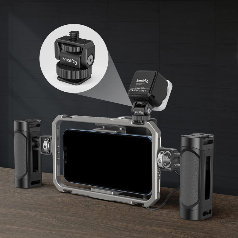 [Australia - AusPower] - SmallRig 1/4" Mini Ball Head Cold Shoe Mount Adapter with 1/4"-20 Thread for Camera Phone Cage LED Video Light-3577 