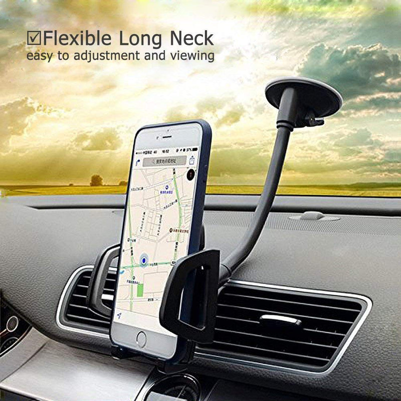 [Australia - AusPower] - Car Phone Mount, Vansky 3-in-1 Cell Holder Air Vent Dashboard Mount Windshield for iPhone Xs Max R X 8 Plus 7 6S Samsung Galaxy S9 S8 Edge S7 S6 LG Sony and More 