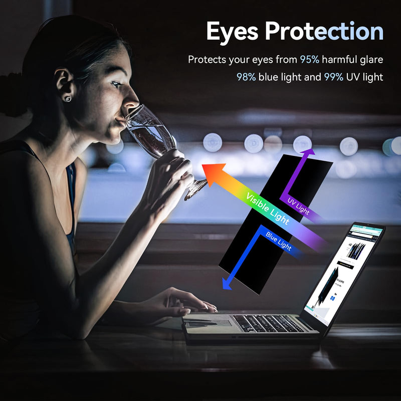 [Australia - AusPower] - Laptop Privacy Screen 17 Inch Compatible With Lenovo Hp Dell Acer Asus Thinkpad Envy Xps, 16:10 Aspect Removable Anti Glare Blue Light Filter Protector, 17in Computer Monitor Privacy Shield [1 PACK] 17'' Privacy Screen (16:10) 