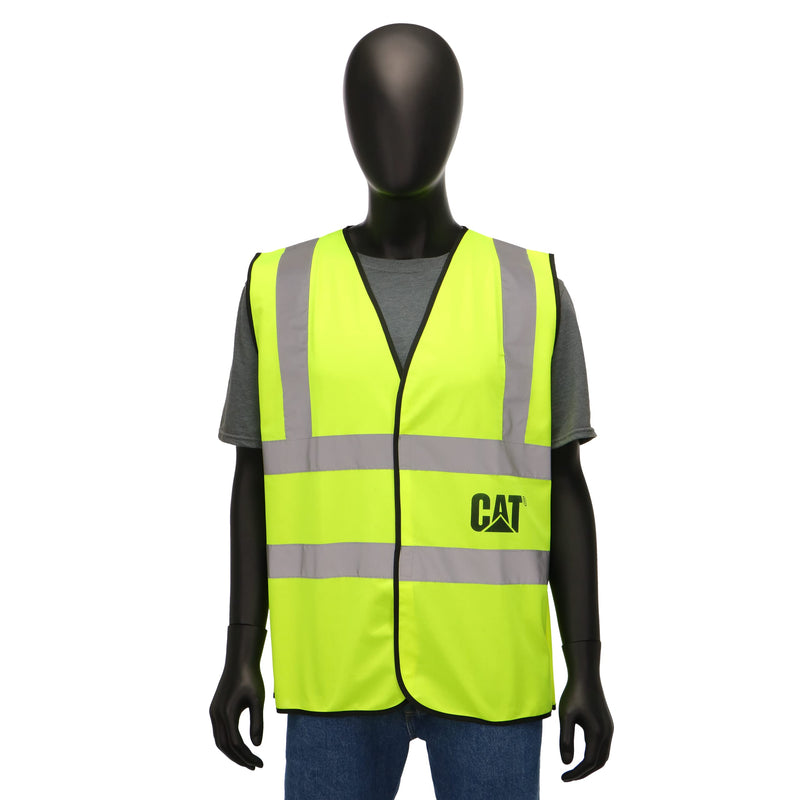 CAT® CAT0195012X Highly Visible Safety Vest – Fluorescent, XX-Large, Breathable, Lightweight Traffic Vest with Reflective Tape
