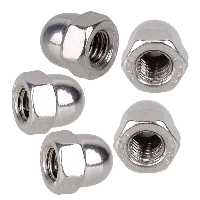 BQLZR 304 Stainless Steel Cap Acorn Hex Nut M6 Right Hand Threads Marine replacement for 2007 XC90 plate?replacement for 2009 S-60 Pack of 10