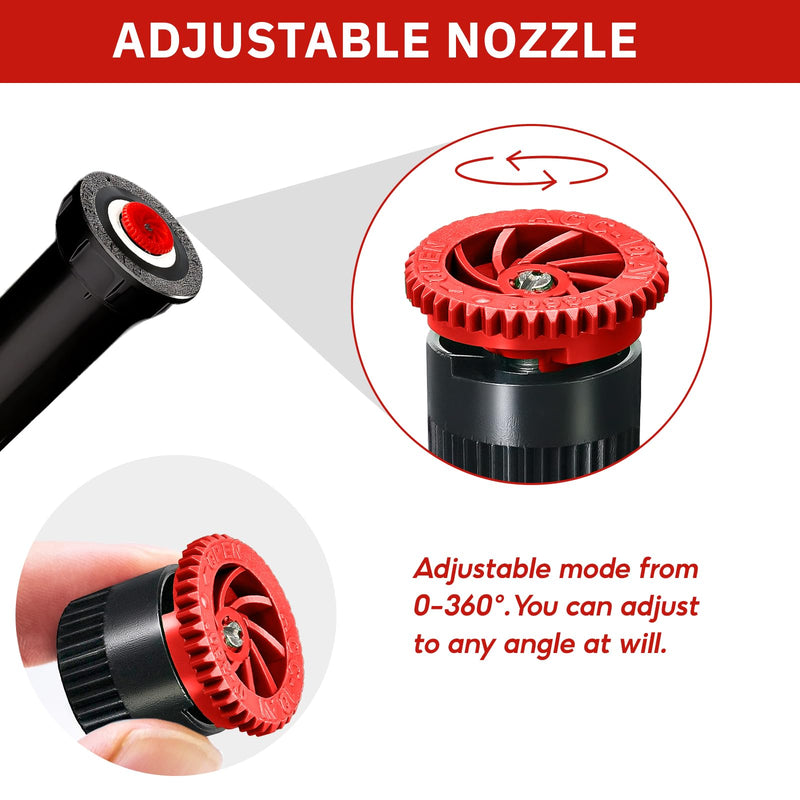 [Australia - AusPower] - 10 Pieces Variable Arc Nozzle, Replacement Pop-up Sprinkler Heads Compatible with Most of Adjustable Pop Up Sprinklers Spray Head for Garden Lawn Irrigation (10AN) 
