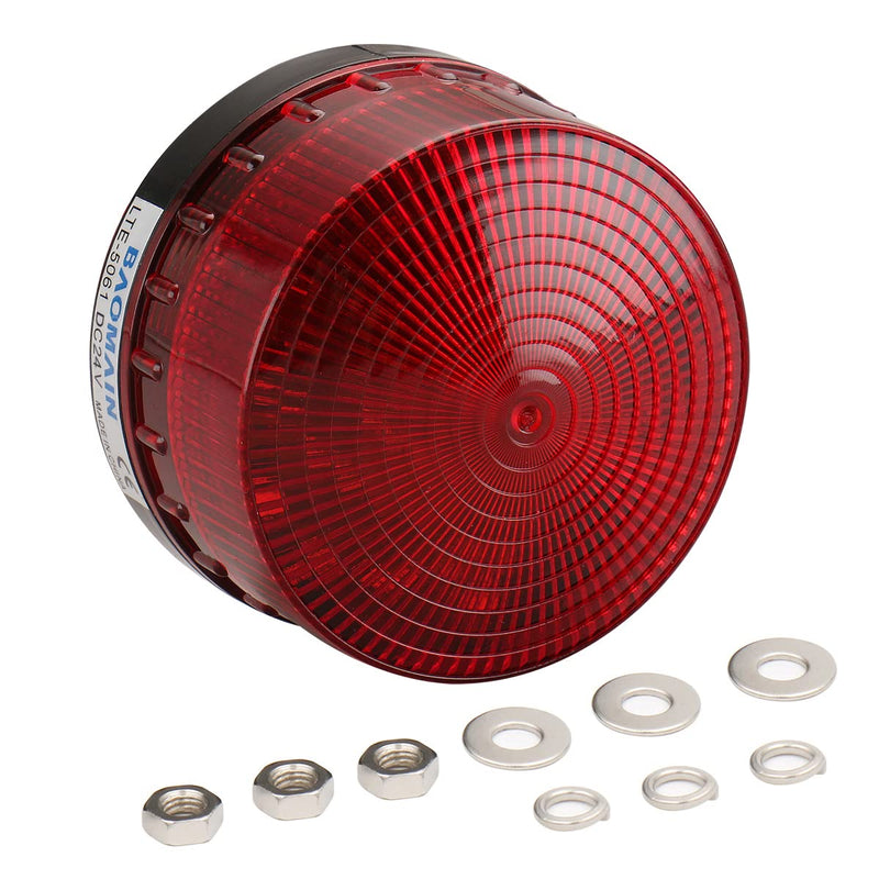 [Australia - AusPower] - Baomain Warning Lamp LTE-5061 Industrial DC 24V LED Flash Strobe Light Red 