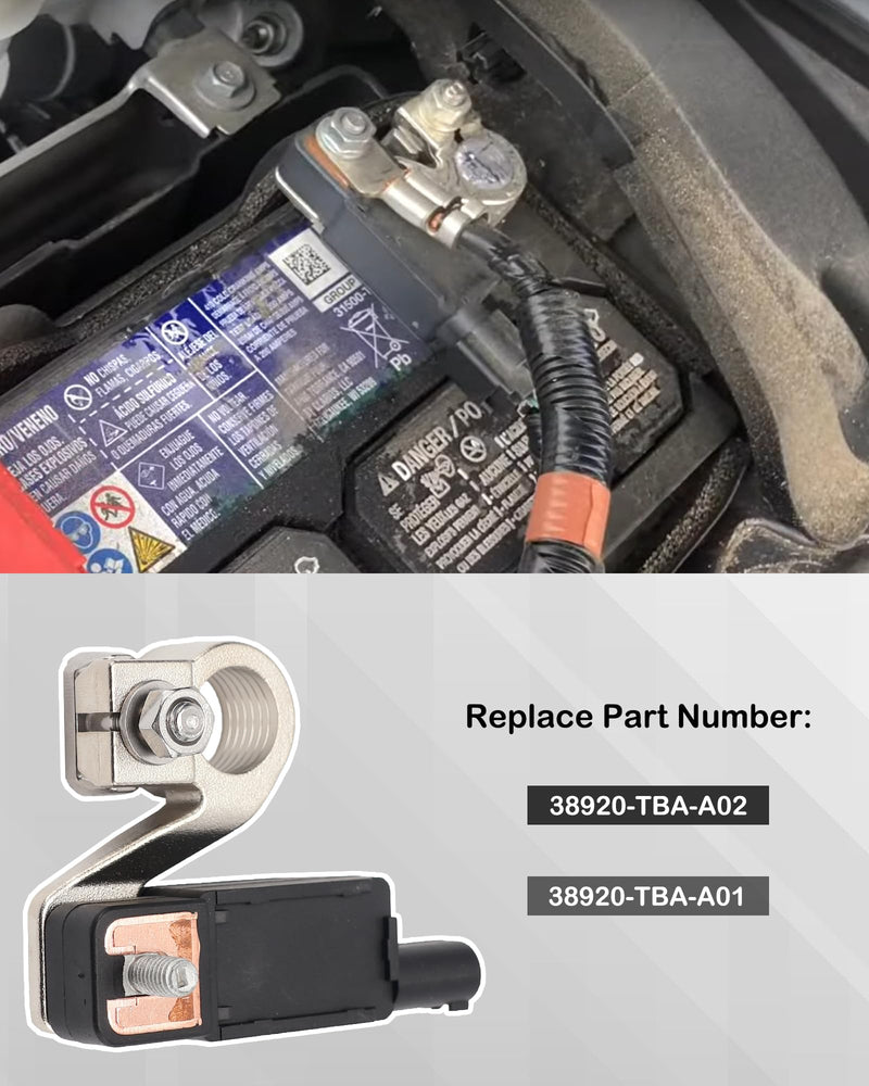 38920-TBA-A02 Battery Current Sensor Compatible with 2016 2017 2018 2019 2020 2021 2022 Honda Civic & CR-V Battery Temperature Voltage Sensor Replaces# 38920-TBA-A01 2016-2022