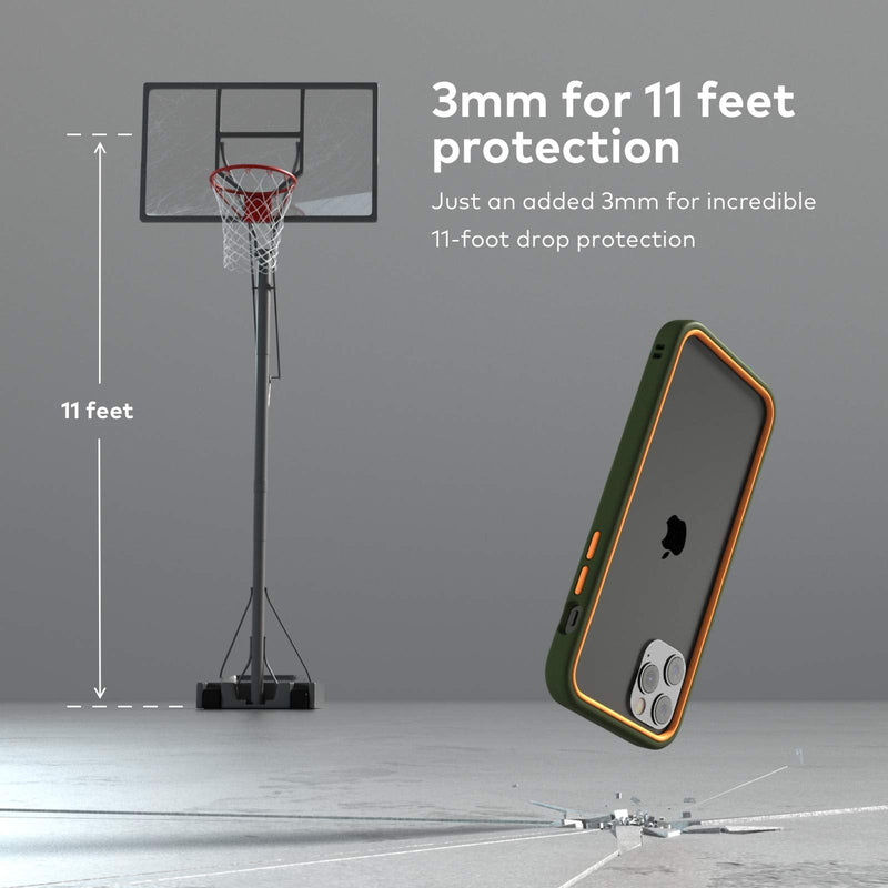 [Australia - AusPower] - RhinoShield Bumper Case Compatible with [iPhone 12/12 Pro] | CrashGuard NX - Shock Absorbent Slim Design Protective Cover 3.5M / 11ft Drop Protection - Graphite iPhone 12/12 Pro - Graphite 