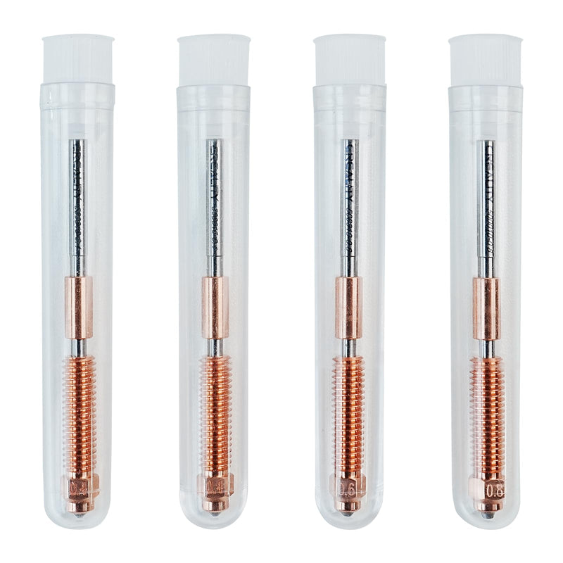 Creality K1C 3D Printer Nozzle Kit, Unicorn Quick-Swap Nozzle Kit 0.4mm 0.6mm 0.8mm, Steel-Tipped Copper Nozzle and Titanium Alloy Heatbreak, High Flow Nozzle Kit for K1 SE/K1C/Ender-3 V3 Plus 4PCS-Upgrade-0.4 0.6 0.8