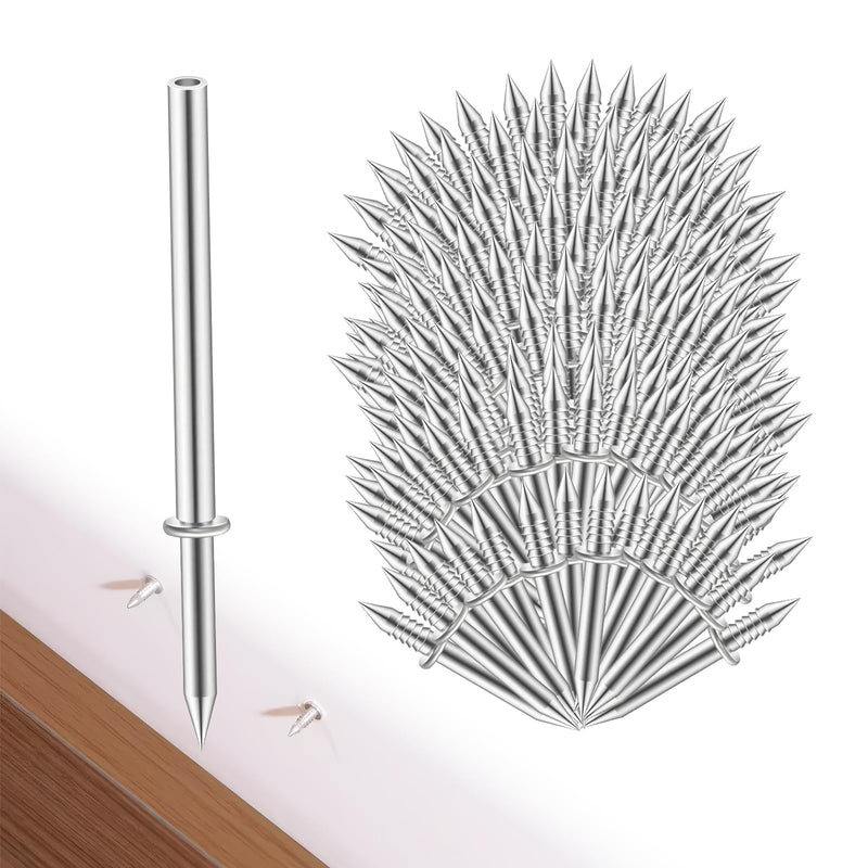 [Australia - AusPower] - 300pcs Double Head Skirting Thread Seamless Nail Double Head Nails Double Side Nails With 3 Installation Barrels for Skirting Seamless Nails Double-Head Screw Solid Wood Baseboard Screws 