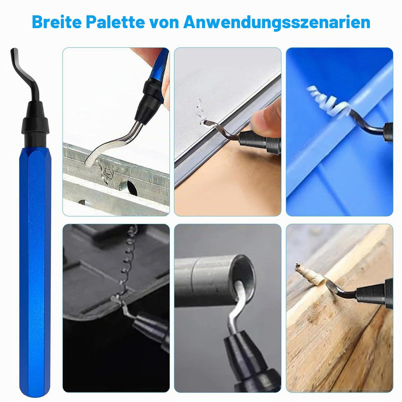 Universal Deburring Tool with 10 Replacement Blades, 360° Rotating Blade for 3D Printing, Plastic and Aluminum (1 Tool + 11 Blades)