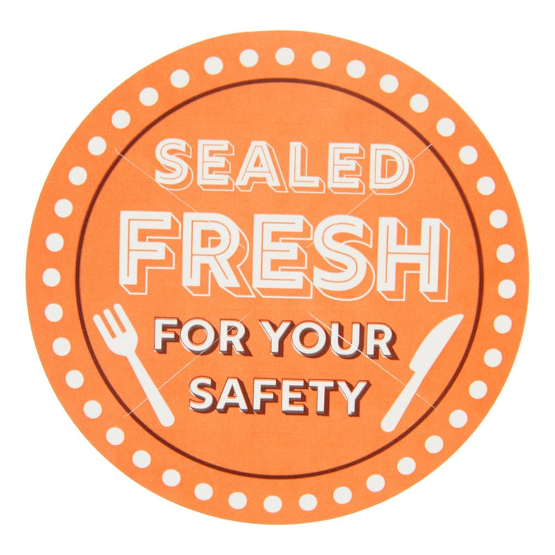 [Australia - AusPower] - Stockroom Plus 1000-Pieces of Tamper Evident Labels Roll for Food Delivery - 2" Round Sealed for Your Safety Stickers - Tape for Restaurant Packages, Diners, Business Labeling - Tamper Seal Stickers 