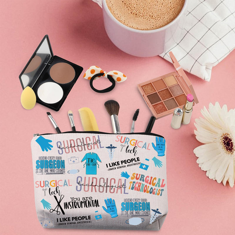 [Australia - AusPower] - TSOTMO Surgical Gift Surgical Tech Gift Surgeon Surgery Gift Surgical Tech Zipper Pouch For Doctor Nurse Medical Graduation Gift (Surgical Tech) 