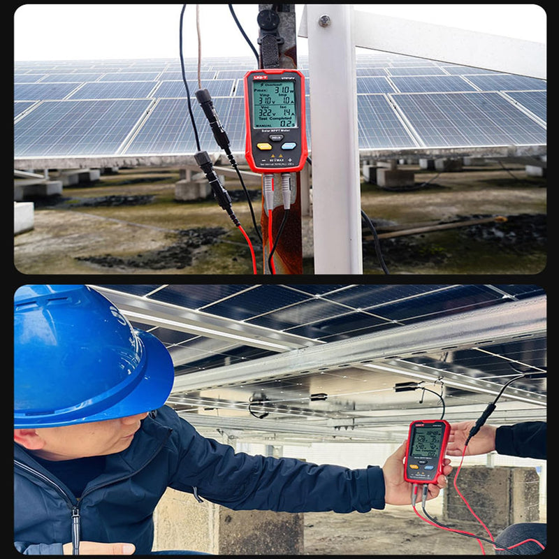Solar Panel Tester 800W Solar Meter, Solar MPPT Power Meter with LCD Display, Photovoltaic Solar Panel Tester Power Meter