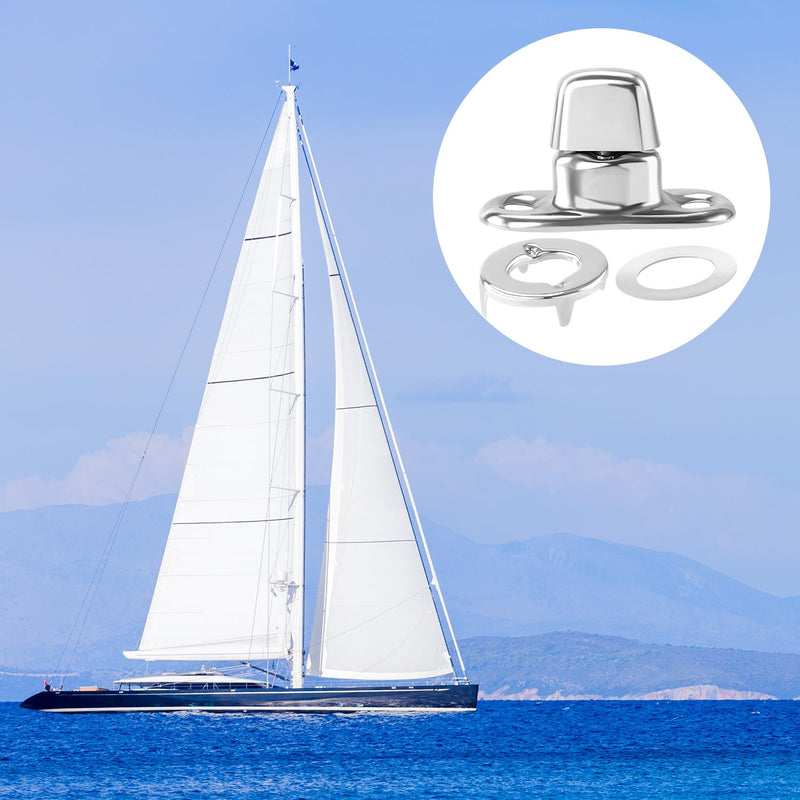 [Australia - AusPower] - 15 Sets Twist Lock Fasteners, Marine Grade Quarter Turn Fasteners, Rustproof Zinc Alloy Turn Button Eyelet and Stud for Securing Marine Canvas 