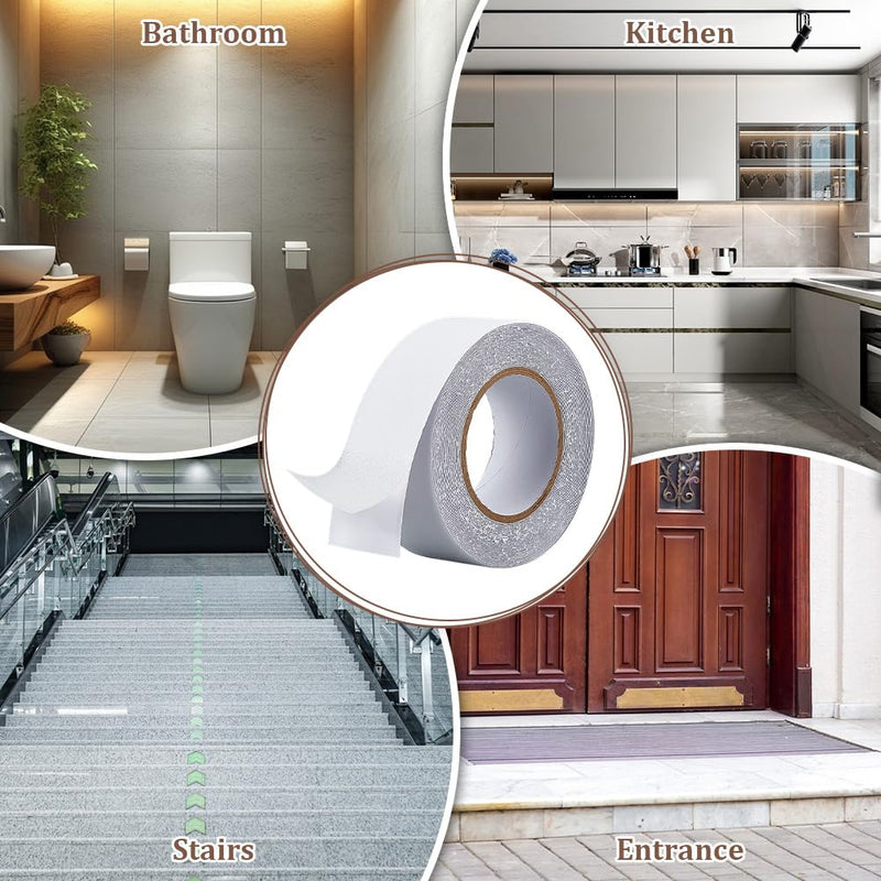 BENECREAT 32.8 Feet x 2 Inch Non-Slip Tape, Traction Grip Tape, Clear Sticker for Stairs, Bathroom, Boats, Outdoor, Home, Commercial and Industrial Use