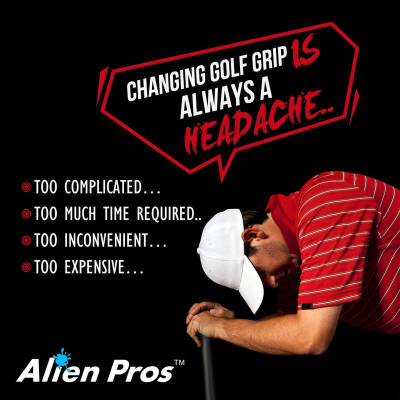 ALIEN PROS Golf Grip Wrapping Tapes - The Game-Changing Golf Club Grip Solution – Refresh Your Grip in Under a Minute (3-Pack Stars Gray) 3-Pack Stars Gray
