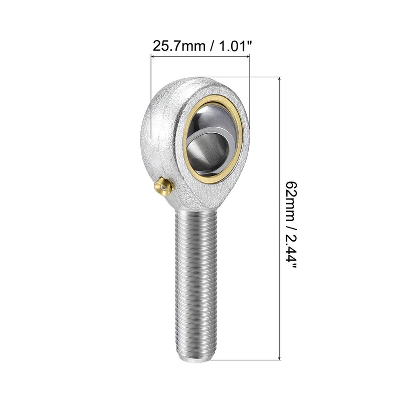 [Australia - AusPower] - uxcell POSB6 Rod End Bearings 3/8-inch Bore Pre-lubricated Bearings 3/8-24 Male Thread Left Hand 2pcs 3/8" 