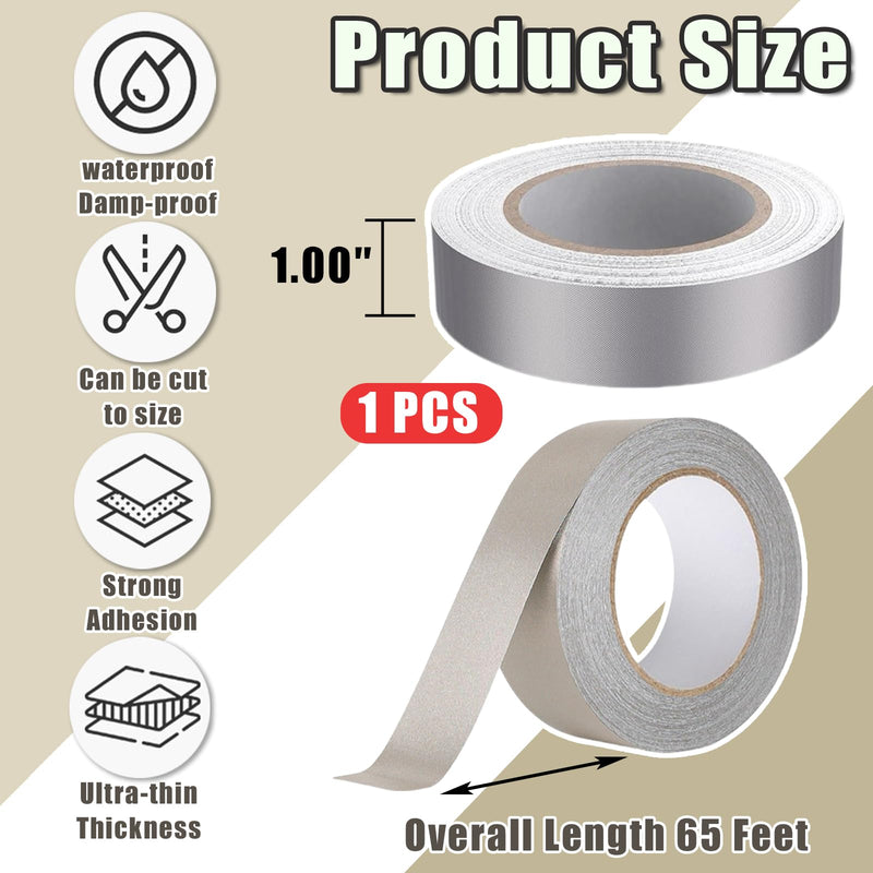Faraday Cloth Conductive Adhesive High-Shielding Tape Waterproof Conductive Tape for Signal Screens for Electrical Connection EMI Shielding Display Repair Cable Interference Blocking (1 Inch x 65 Ft) 1 Inch x 65 Ft