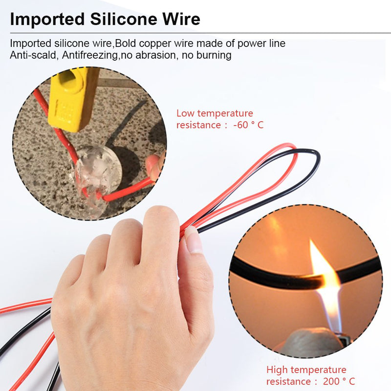 [Australia - AusPower] - Digital Multimeter Test Lead Kit Professional Electronic Test Lead Accessory Kit Professional Electronic Flexible Safety Specialties kit Probe Alligator Accessorie 