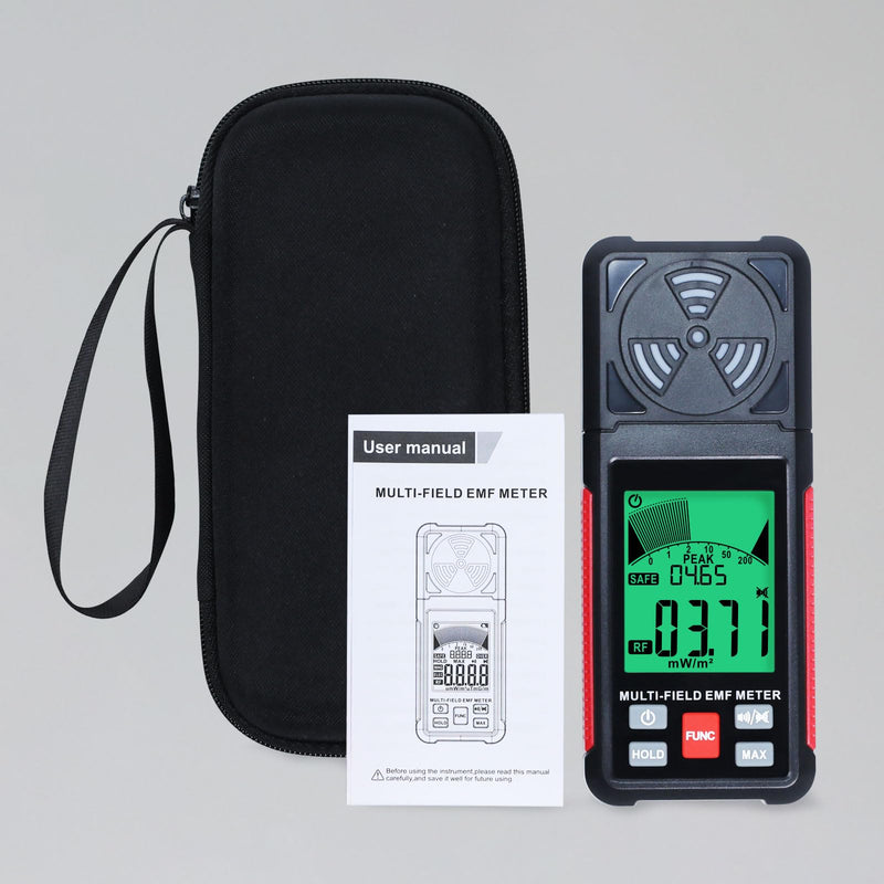 [Australia - AusPower] - EMF Meter Radiation Detector Digital Electromagnetic Fields Handheld EF/MF/RF Electromagnetic Radiation Meter with LCD Alarm EMF Inspections for Home, Office, Outdoor EF/RF/MF (EMF meter) 