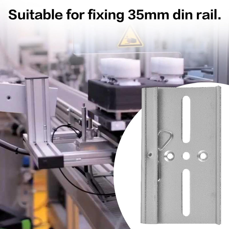 [Australia - AusPower] - Telituny DIN Rail Mount Clip, 35 mm Aluminium DIN Rail Fixed Clamp, Universal DIN Rail Mounting Bracket Clamp, for Relay Mounting Mounting 
